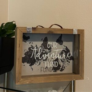 Adventure Fund Shadow Box with Brown Frame